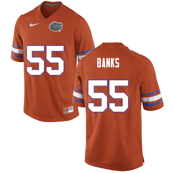 Men #55 Noah Banks Florida Gators College Football Jersey Orange